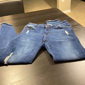Wax Jean; distressed; skinny; junior’s size 11